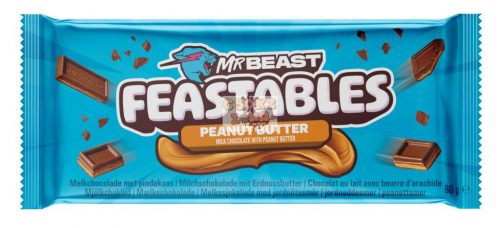 Mr Beast Feastables Deez Nutz (Peanut Butter) Bar 60g (10)