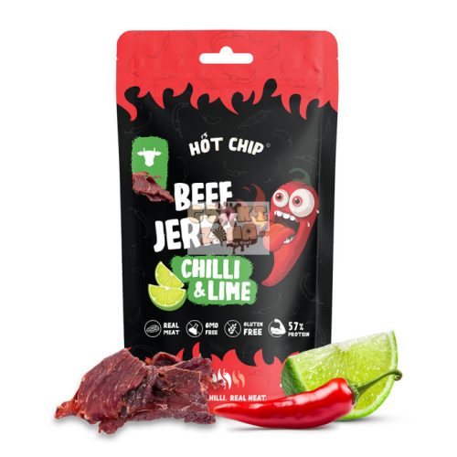 Hot Chip Beef Jerky Chilli&Lime 25g (25) lejárati idő:2024.08.18.